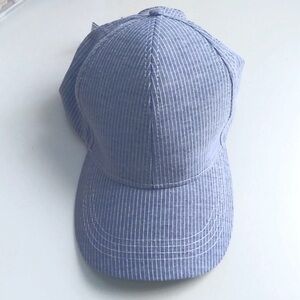 Women’s Striped Blue Baseball Cap
